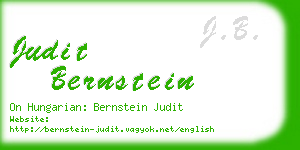 judit bernstein business card